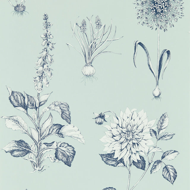 CLARKE AND CLARKE W0197/04.CAC.0 ROSERAIE SEAGLASS WP Wallpaper - Eade's Wallpaper