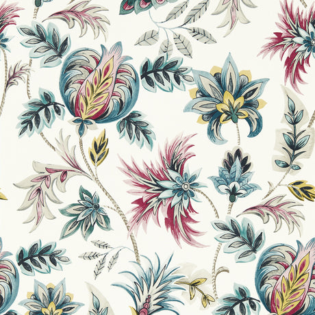 CLARKE AND CLARKE W0198/04.CAC.0 SIZERGH TEAL BERRY WP Wallpaper - Eade's Wallpaper