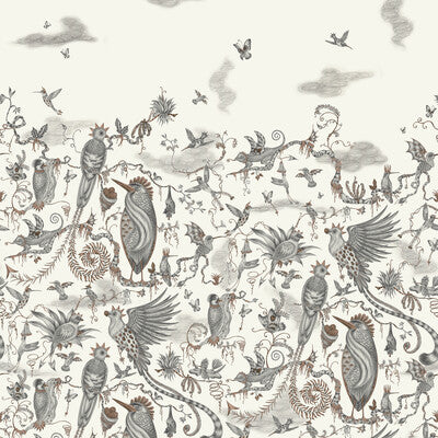 CLARKE AND CLARKE W0200/01.CAC.0 CLOUD FOREST/IVORY WP Fabric - MYTHICA WALLCOVERING EMMA J SHIPLEY FOR C&C