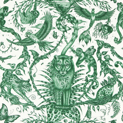 CLARKE AND CLARKE W0213/05.CAC.0 BOSQUE DREAMS SEAFOAM WP Fabric - MYTHICA WALLCOVERING EMMA J SHIPLEY FOR C&C