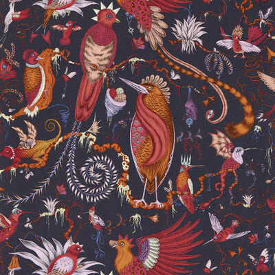 CLARKE AND CLARKE W0217/04.CAC.0 QUETZAL VIOLET WP Fabric - MYTHICA WALLCOVERING EMMA J SHIPLEY FOR C&C