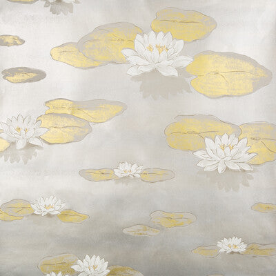 KRAVET COUTURE W3405.411.0 LIS D'EAU PEWTER Wallpaper - Eade's Wallpaper