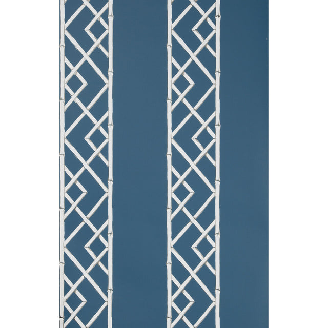 KRAVET DESIGN W3502.50.0 LATTICEWORK INDIGO Wallpaper - Eade's Wallpaper