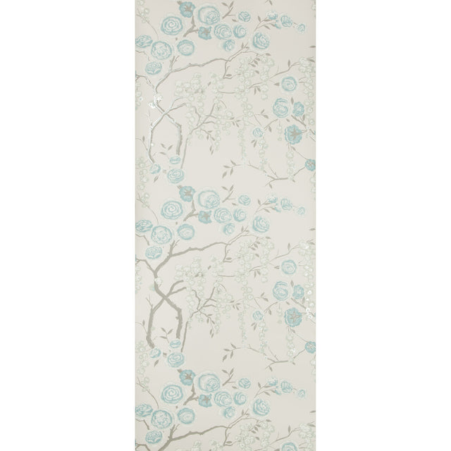 KRAVET DESIGN W3507.315.0 PEONY TREE AQUA Wallpaper - Eade's Wallpaper