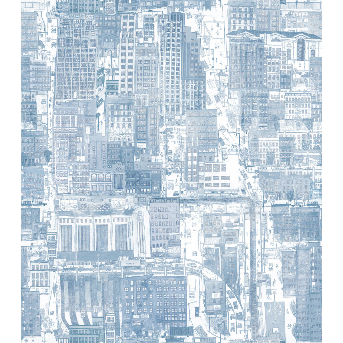 KRAVET COUTURE W3583.15.0 URBAN PLANNING BLUEISH Wallpaper - Eade's Wallpaper