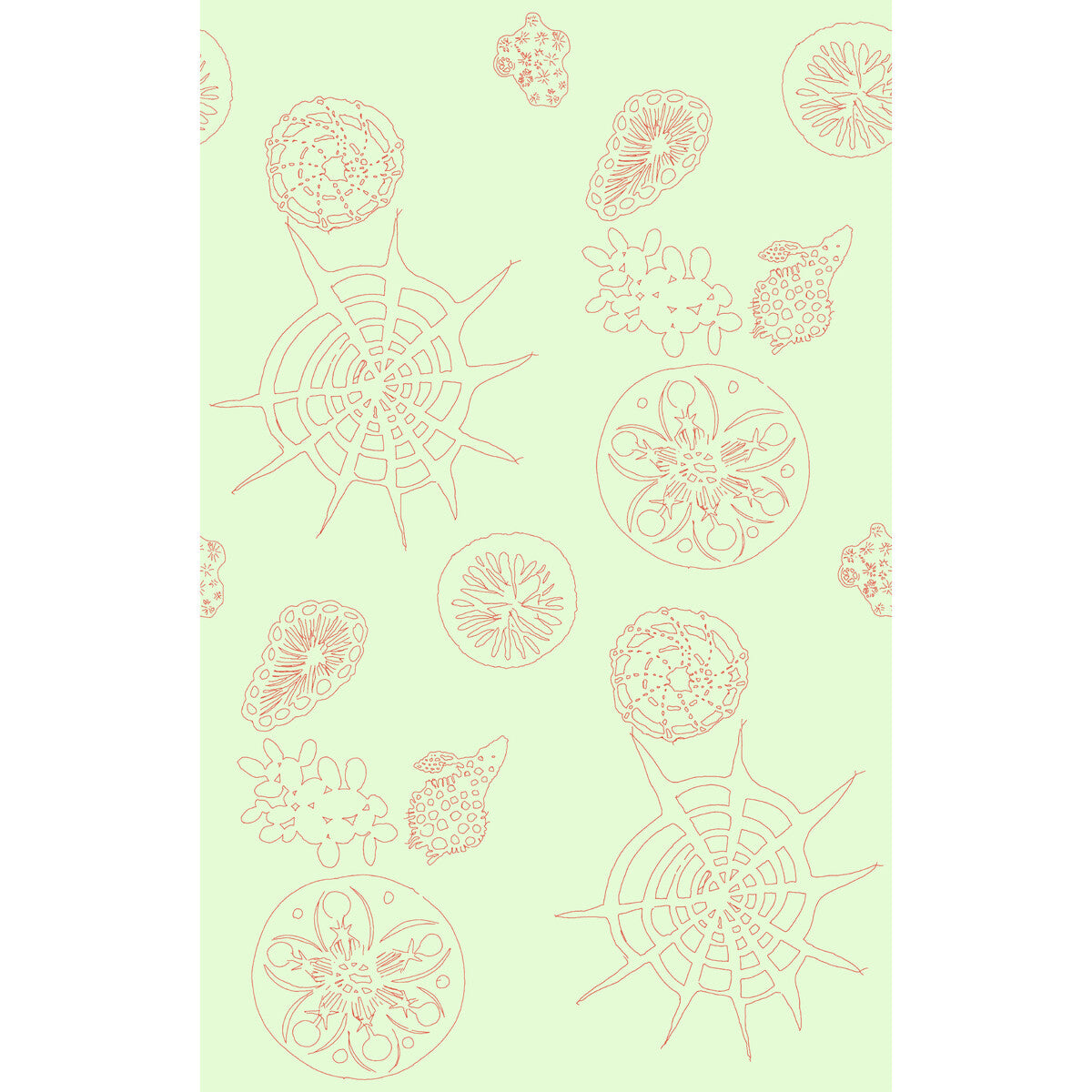 KRAVET COUTURE W3585.319.0 TELESCOPIC P CORAL SEA Wallpaper - Eade's Wallpaper