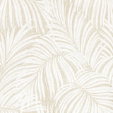 KRAVET COUTURE W3833.1.0 LEAF PAPERWEAVE PEARL Wallpaper - Eade's Wallpaper