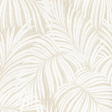 KRAVET COUTURE W3833.1.0 LEAF PAPERWEAVE PEARL Wallpaper - Eade's Wallpaper