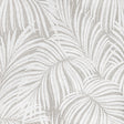 KRAVET COUTURE W3833.11.0 LEAF PAPERWEAVE SILVER Wallpaper - Eade's Wallpaper