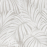 KRAVET COUTURE W3833.11.0 LEAF PAPERWEAVE SILVER Wallpaper - Eade's Wallpaper