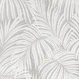 KRAVET COUTURE W3833.11.0 LEAF PAPERWEAVE SILVER Wallpaper - Eade's Wallpaper