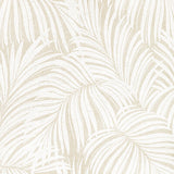 KRAVET COUTURE W3833.1.0 LEAF PAPERWEAVE PEARL Wallpaper - Eade's Wallpaper