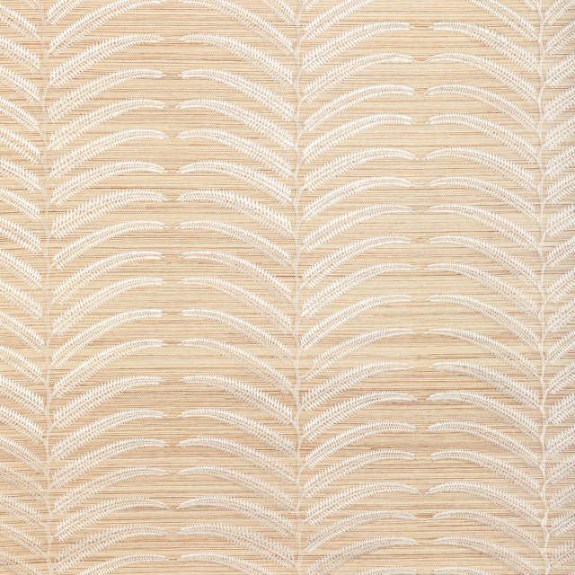 KRAVET COUTURE W3834.161.0 PLANTAE EMB SISAL IVORY Wallpaper - Eade's Wallpaper