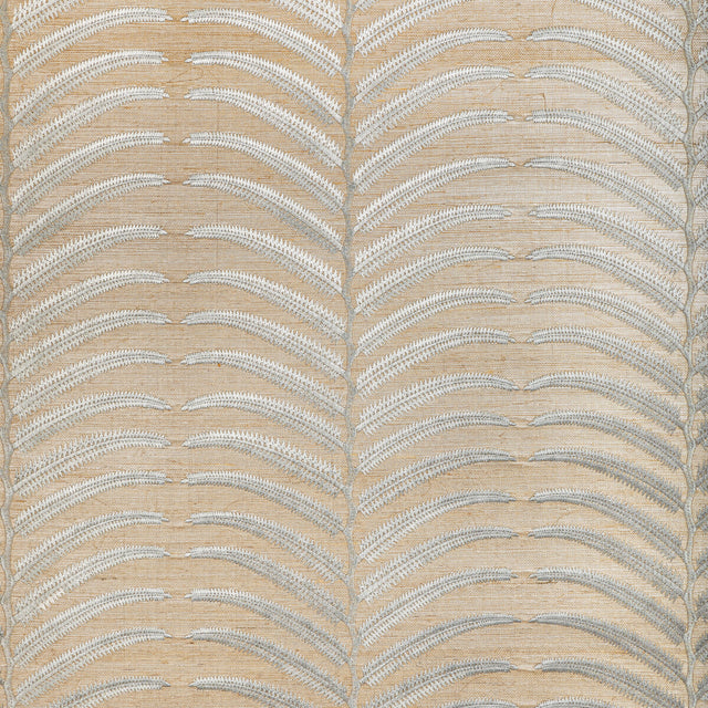 KRAVET COUTURE W3834.1611.0 PLANTAE EMB SISAL GREY Wallpaper - Eade's Wallpaper
