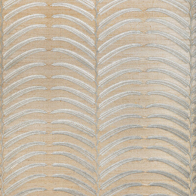 KRAVET COUTURE W3834.1611.0 PLANTAE EMB SISAL GREY Wallpaper - Eade's Wallpaper