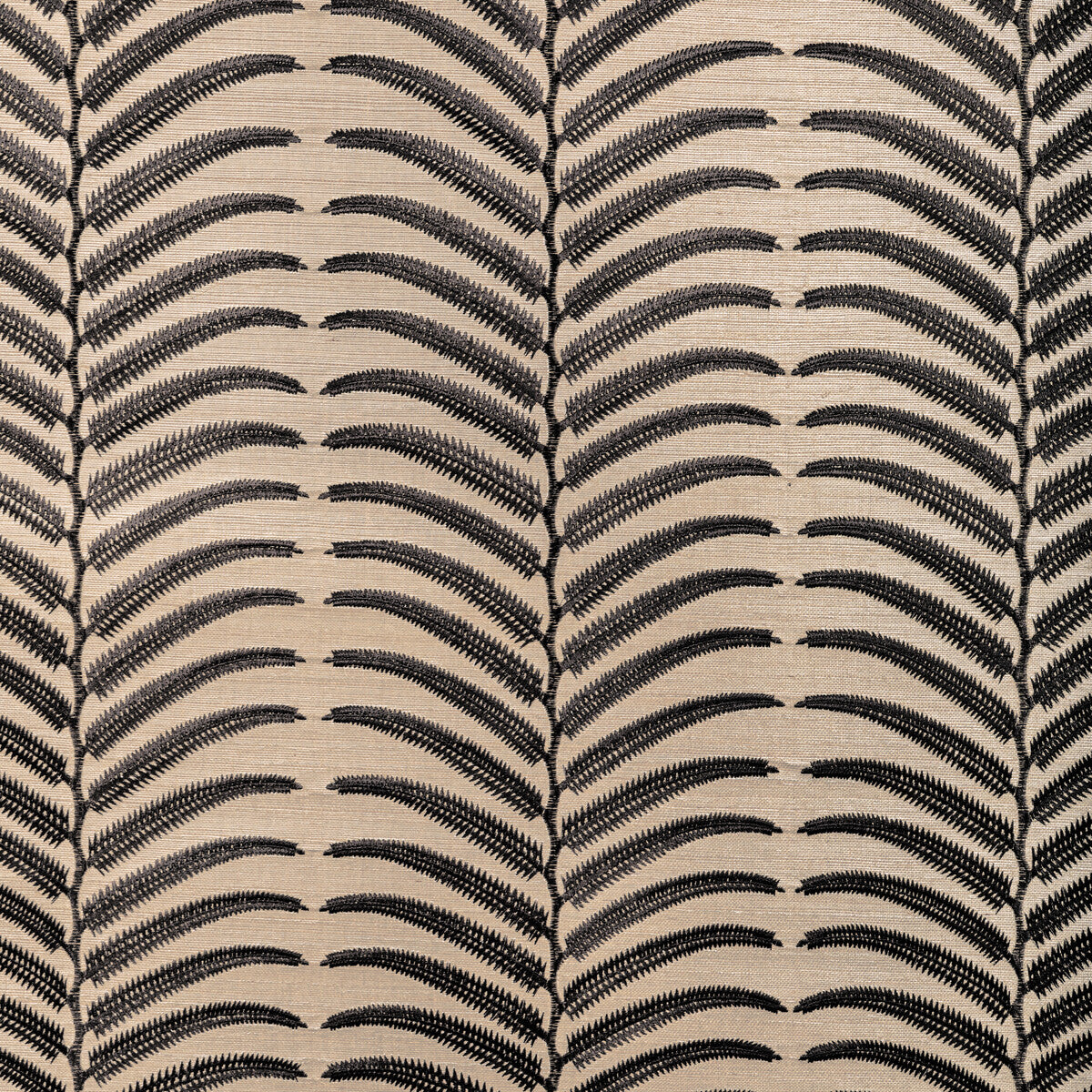 KRAVET COUTURE W3834.8106.0 PLANTAE EMB SISAL NOIR Wallpaper - Eade's Wallpaper