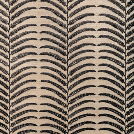KRAVET COUTURE W3834.8106.0 PLANTAE EMB SISAL NOIR Wallpaper - Eade's Wallpaper