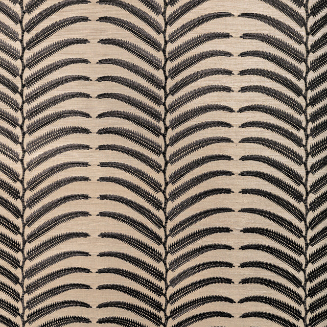 KRAVET COUTURE W3834.8106.0 PLANTAE EMB SISAL NOIR Wallpaper - Eade's Wallpaper