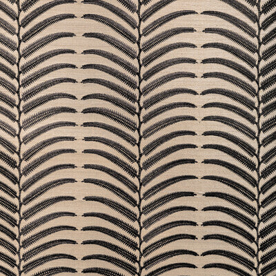 KRAVET COUTURE W3834.8106.0 PLANTAE EMB SISAL NOIR Wallpaper - Eade's Wallpaper
