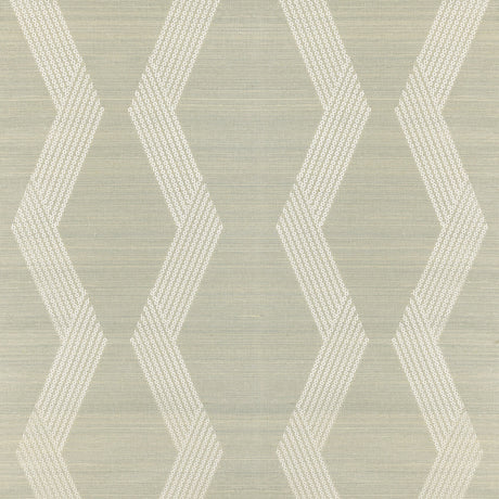 KRAVET COUTURE W3835.1101.0 CHAINLINK EMB SISAL ICE Wallpaper - Eade's Wallpaper