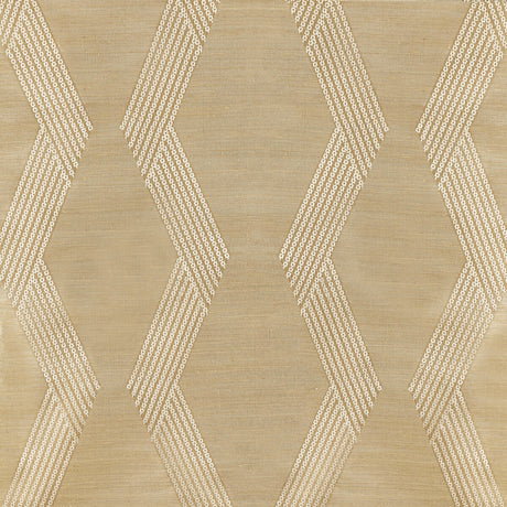 KRAVET COUTURE W3835.416.0 CHAINLINK EMB SISAL GOLD Wallpaper - Eade's Wallpaper