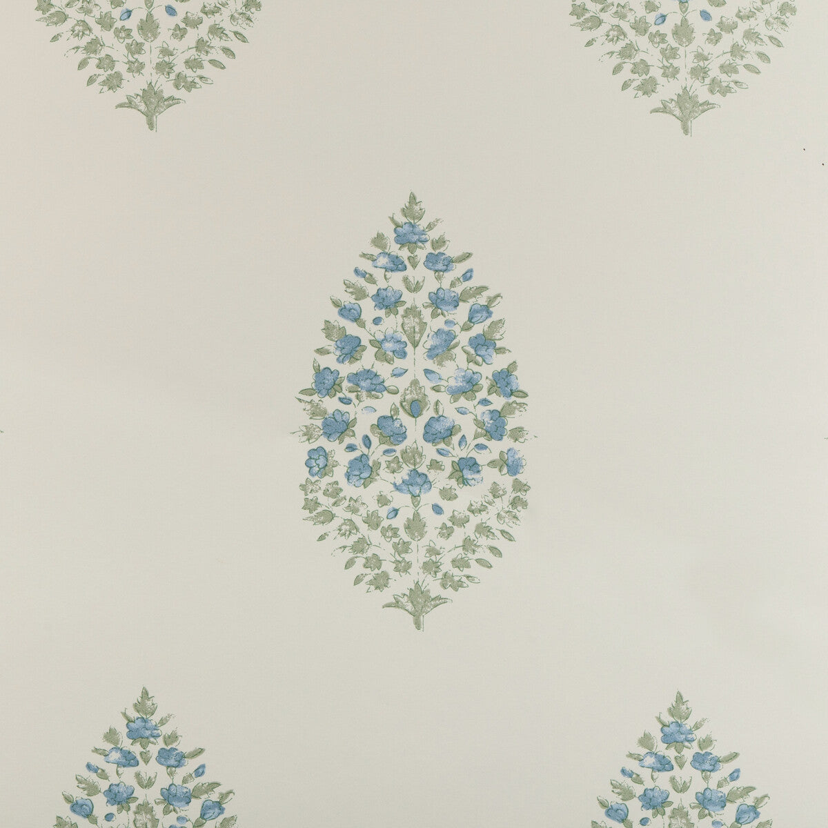 KRAVET COUTURE W3938.315.0 ATELIER PAISLEY WP BLUE SAGE Wallpaper - Eade's Wallpaper