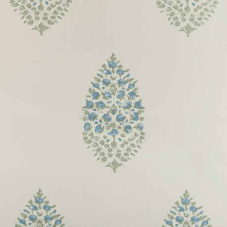 KRAVET COUTURE W3938.315.0 ATELIER PAISLEY WP BLUE SAGE Wallpaper - Eade's Wallpaper