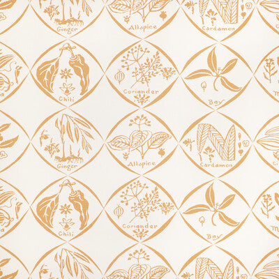 KRAVET COUTURE W4262.404.0 SPICES WP SAFFRON Fabric - HARWOOD STEIGER WALLCOVERING