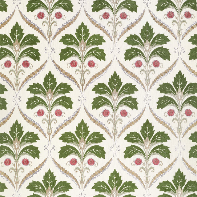 Thibaut KENDALL DAMASK EMBROIDERY W710508 in Olive Fabric - 