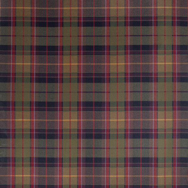 Thibaut SCOT'S PLAID W710536 in Olive and Cranberry Fabric -