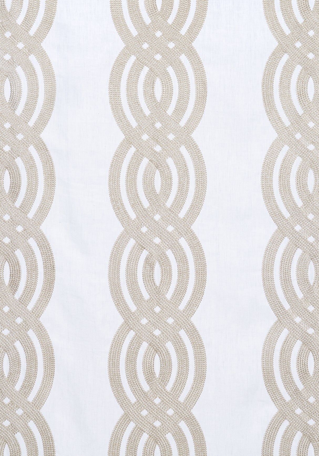 Thibaut W710804 BRAID EMBROIDERY Cream Fabric