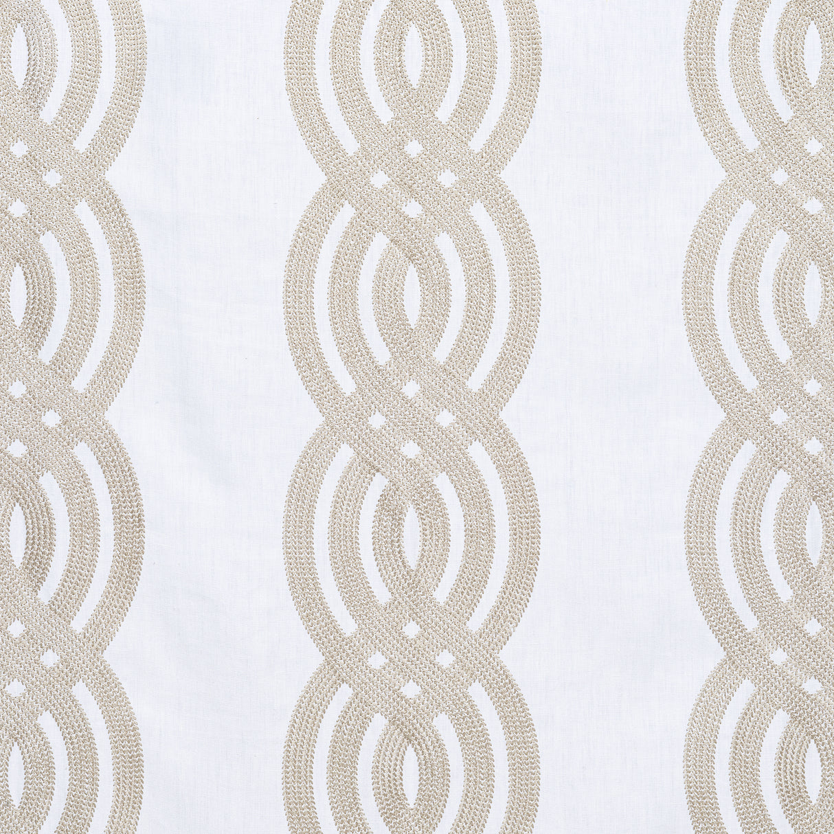 Thibaut W710804 BRAID EMBROIDERY Cream Fabric