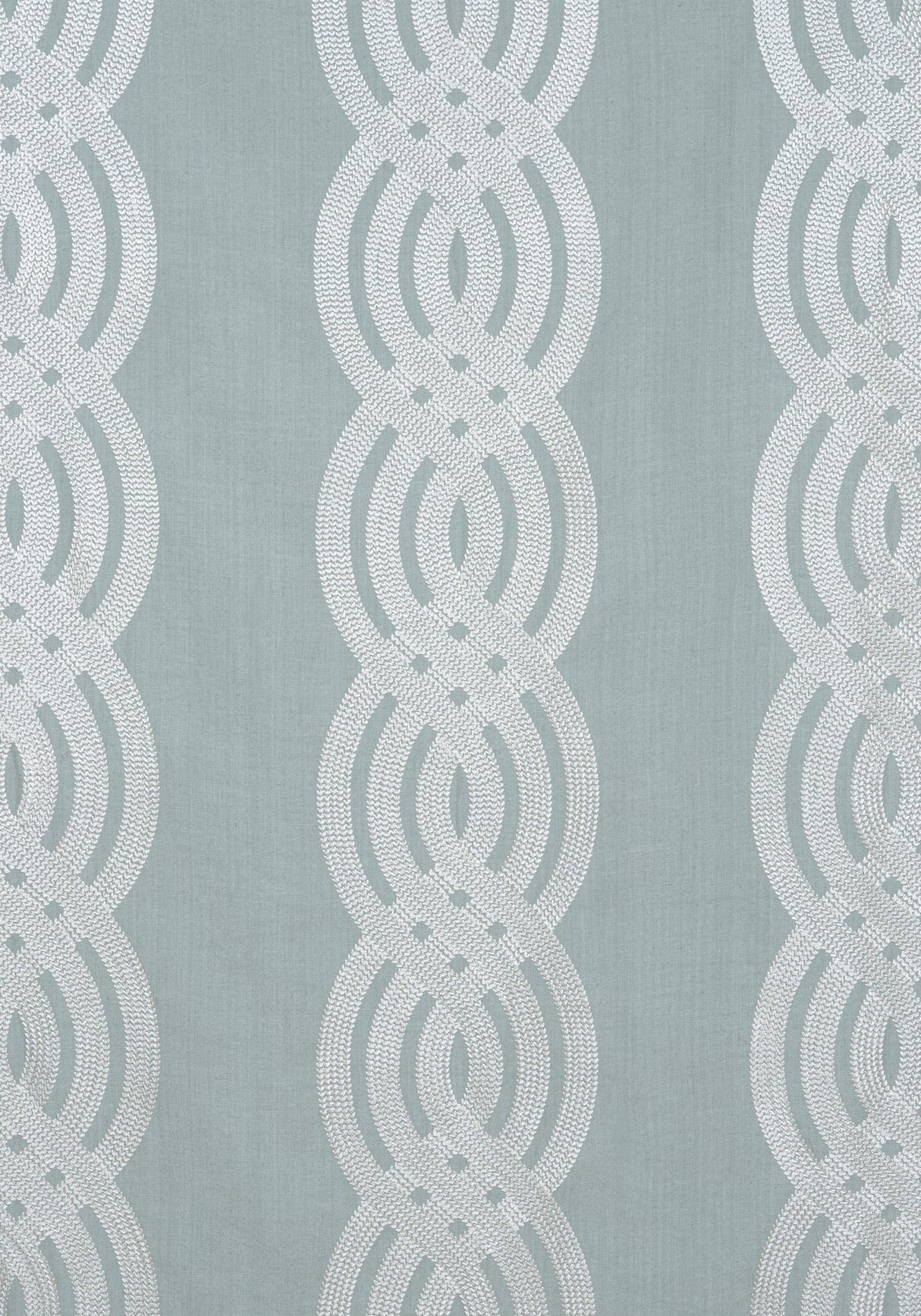 Thibaut W710805 BRAID EMBROIDERY Robin's Egg Fabric