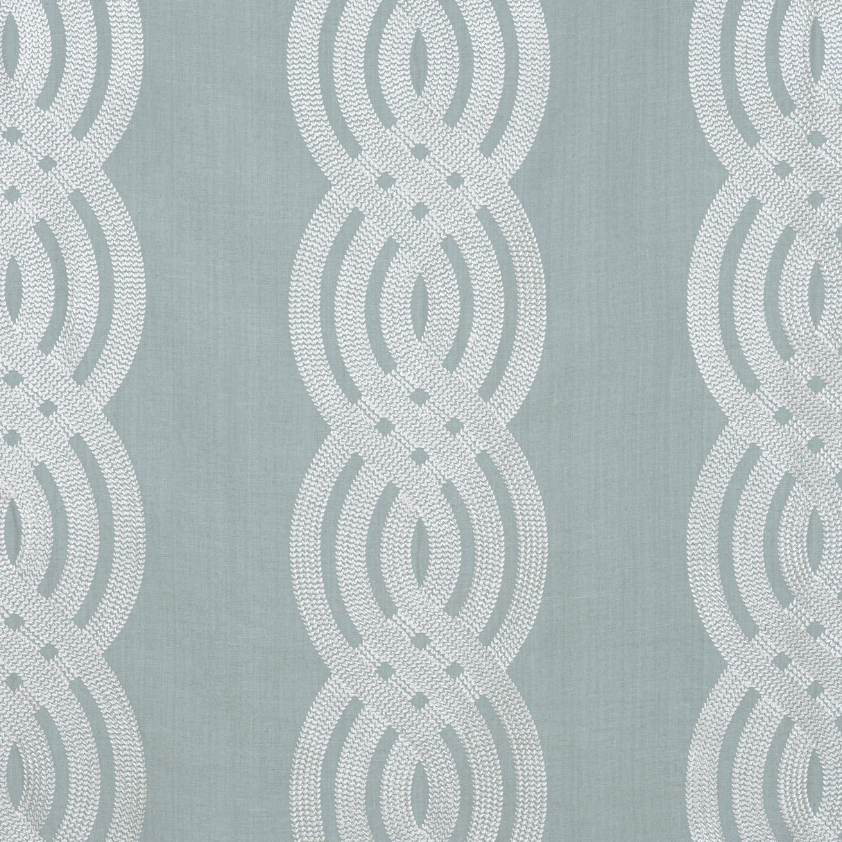 Thibaut W710805 BRAID EMBROIDERY Robin's Egg Fabric
