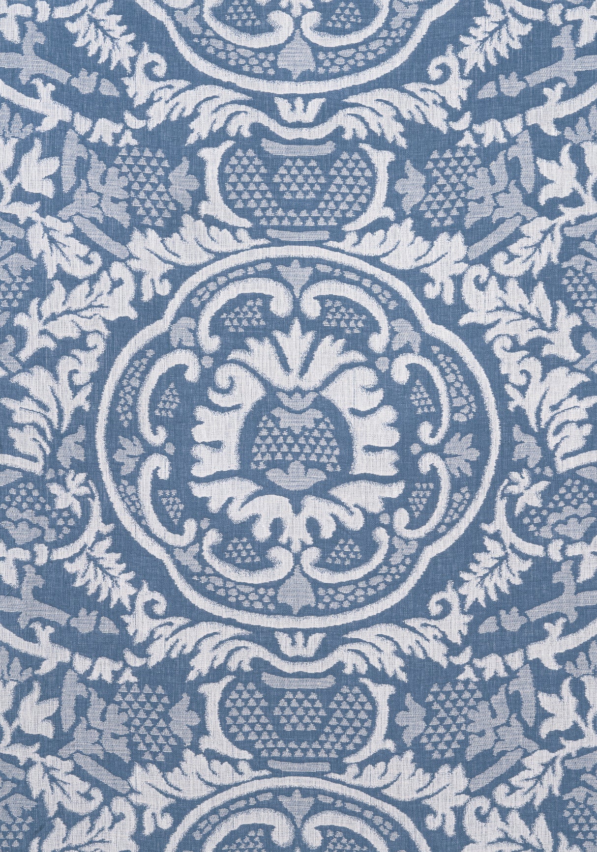 Thibaut W710837 EARL DAMASK Blue Fabric