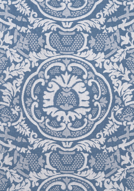 Thibaut W710837 EARL DAMASK Blue Fabric