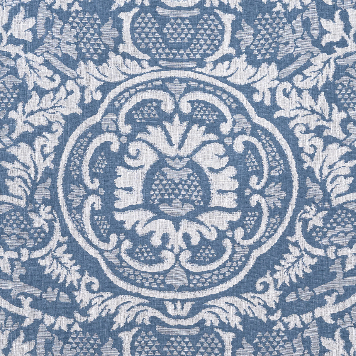 Thibaut W710837 EARL DAMASK Blue Fabric