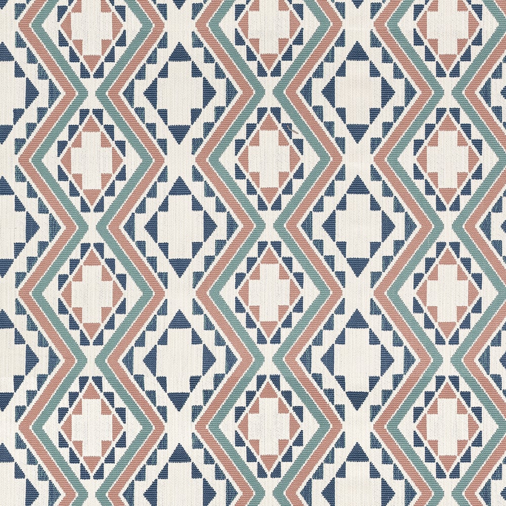 Thibaut SAGAMORE W711114 in Clay and Navy Fabric - ACADIA