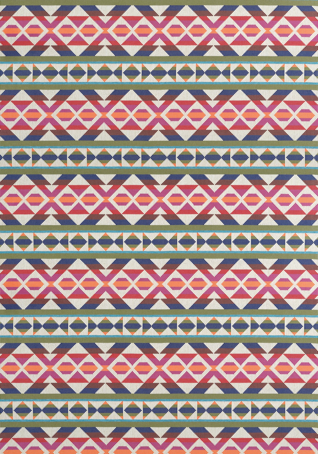 Thibaut W712028 BERBER BLANKET Fuchsia and Navy Fabric