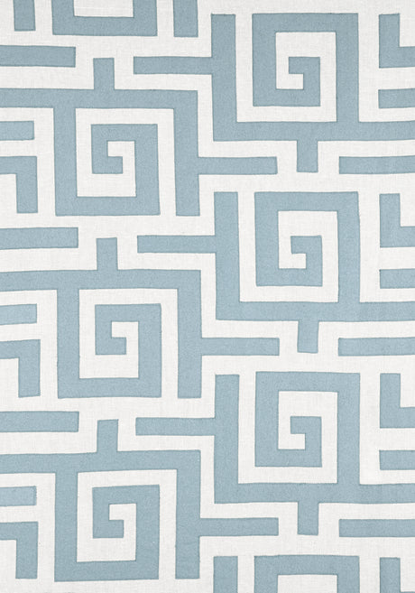 Thibaut W713222 TULUM APPLIQUE Spa Blue Fabric