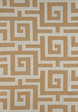 Thibaut W713224 TULUM APPLIQUE Wheat on Natural Fabric