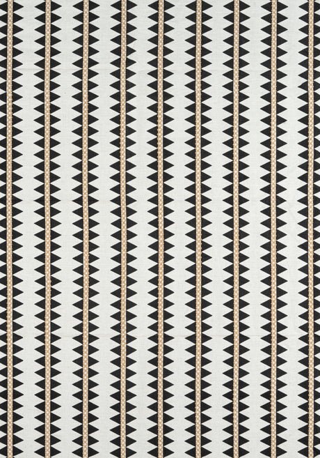 Thibaut W713240 RENO STRIPE EMBROIDERY Black Fabric