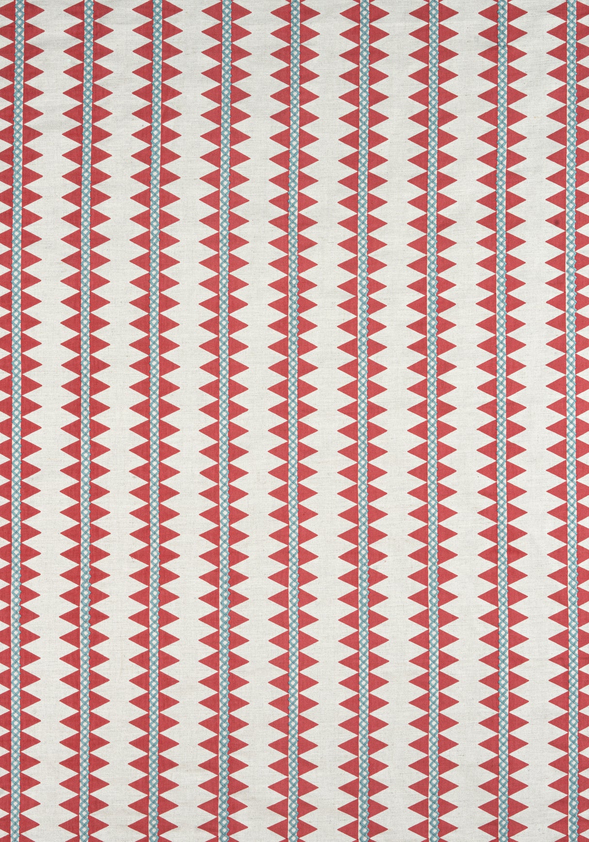 Thibaut W713245 RENO STRIPE EMBROIDERY Coral Fabric