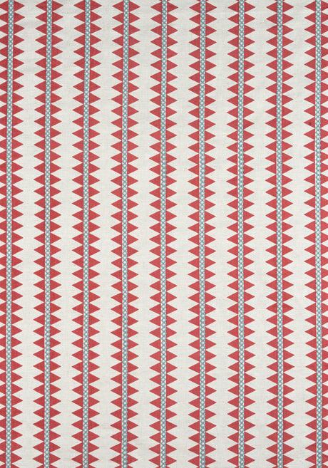 Thibaut W713245 RENO STRIPE EMBROIDERY Coral Fabric