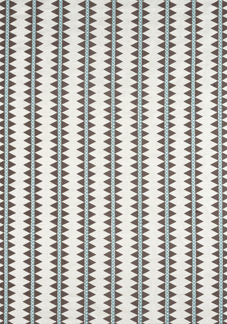 Thibaut W713246 RENO STRIPE EMBROIDERY Brown Fabric