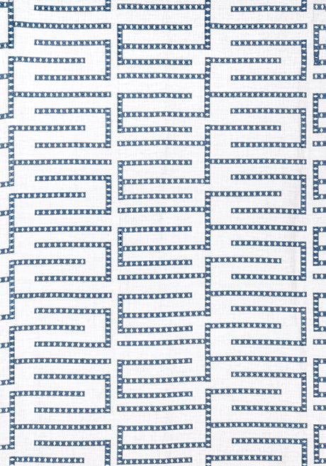 Thibaut W713627 ARCHITECT EMBROIDERY Blue Fabric