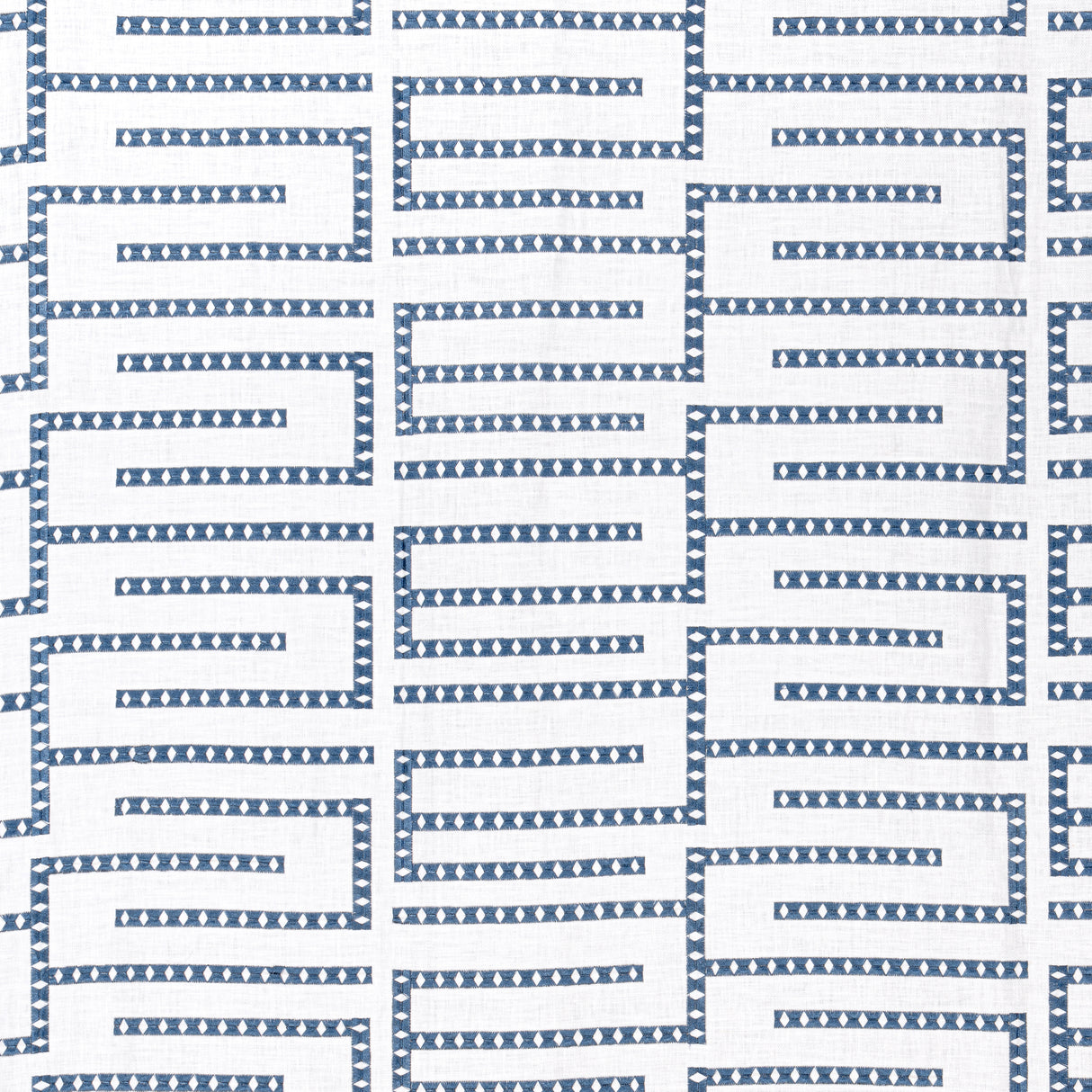 Thibaut W713627 ARCHITECT EMBROIDERY Blue Fabric