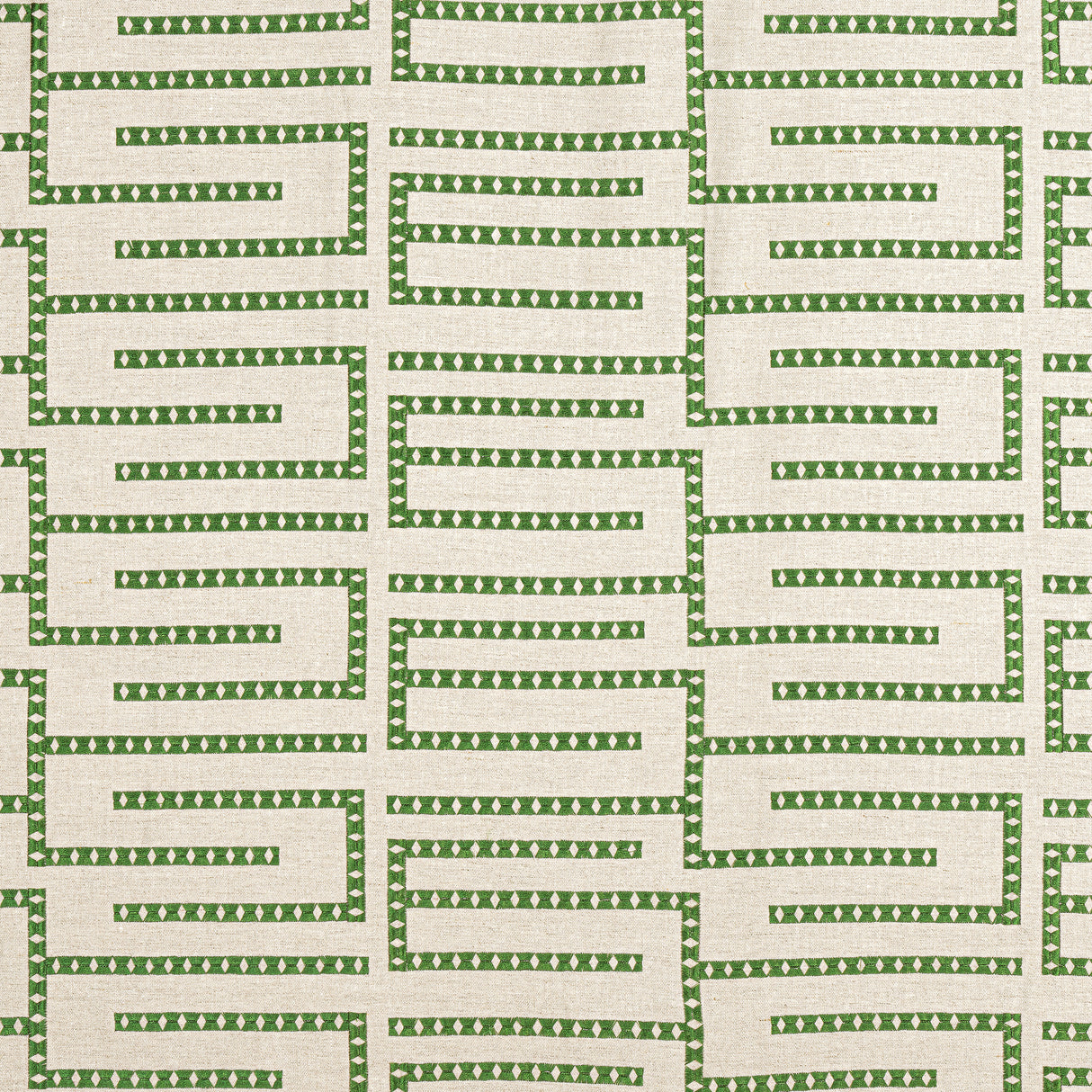 Thibaut W713628 ARCHITECT EMBROIDERY Emerald Fabric