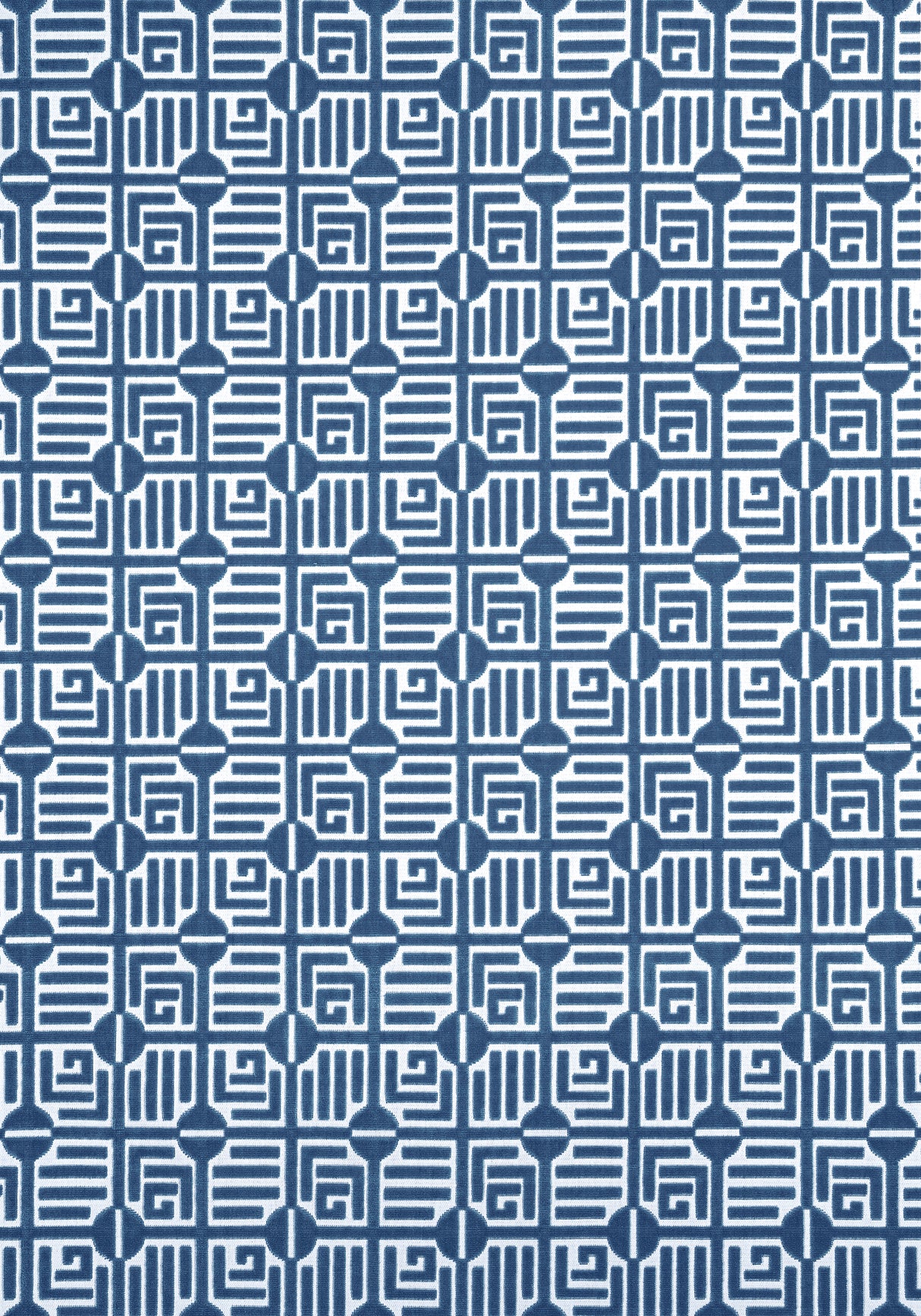 Thibaut W713641 LABYRINTH VELVET Navy Fabric