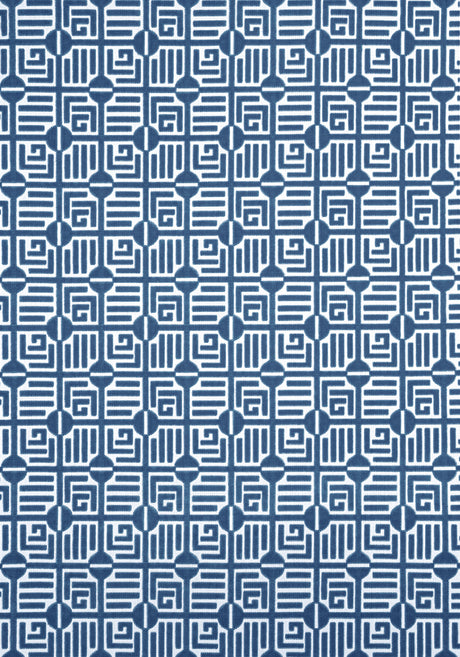 Thibaut W713641 LABYRINTH VELVET Navy Fabric
